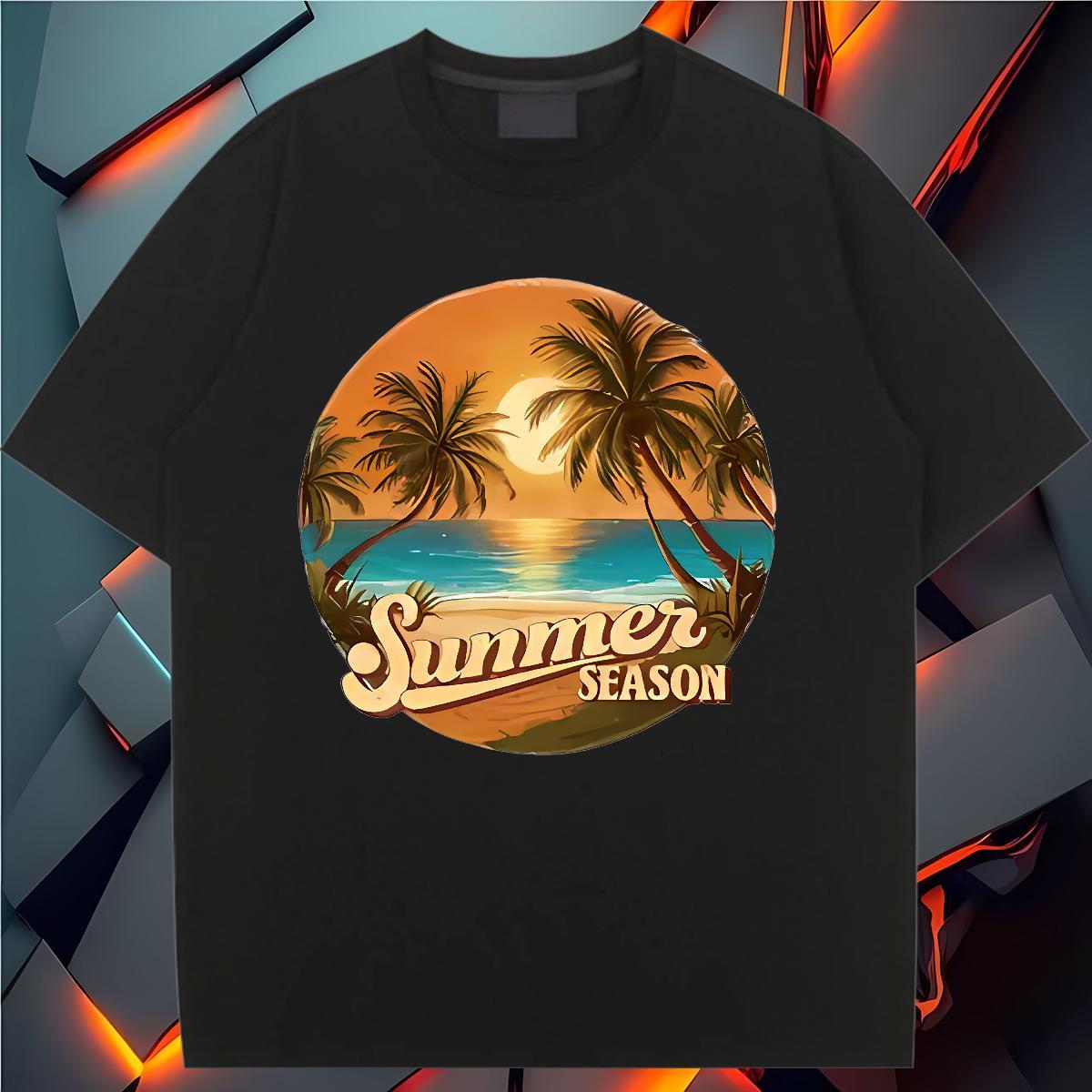 Free Shipping Womens T Shirts Comfortable Woman Tshirt Skull beach Sports Street Wear 230g Pure Cotton Fashion Tops Shirt