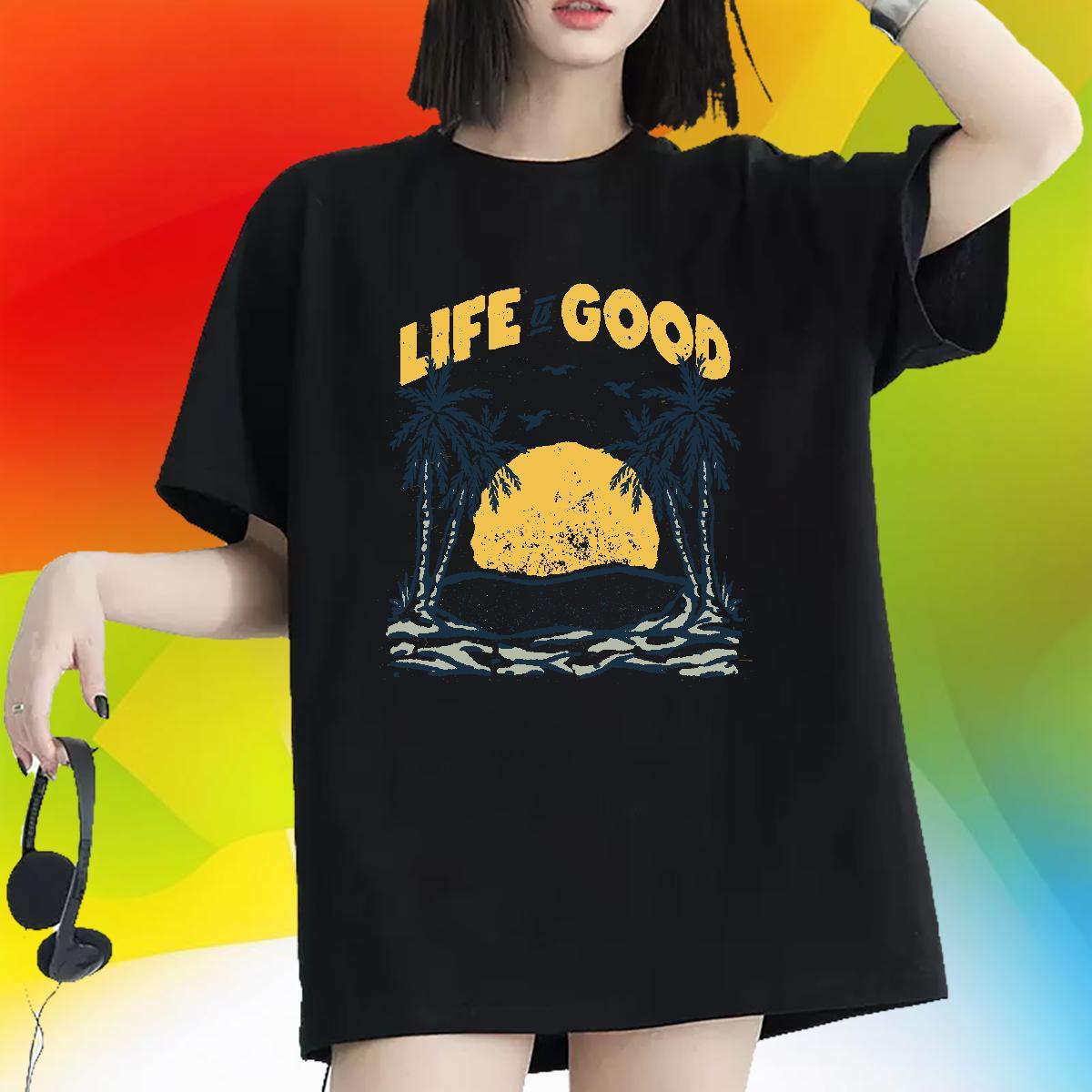 Loose fit T shirt Breathable Crew Neck Womens Tshirts Black White sea Summer Casual 100% Cotton 230g Designer Tops Shirt