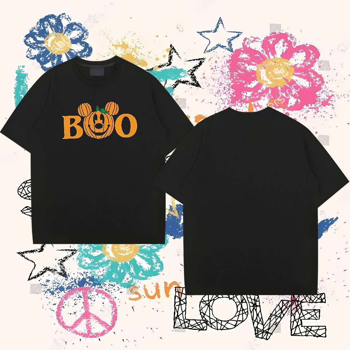New Arrival Men T Shirts 230g Pure Cotton halloween Hip Hop Street Tee Shirt Breathable Short Sleeve Designer Men Tees Oversized 3XL 4XL