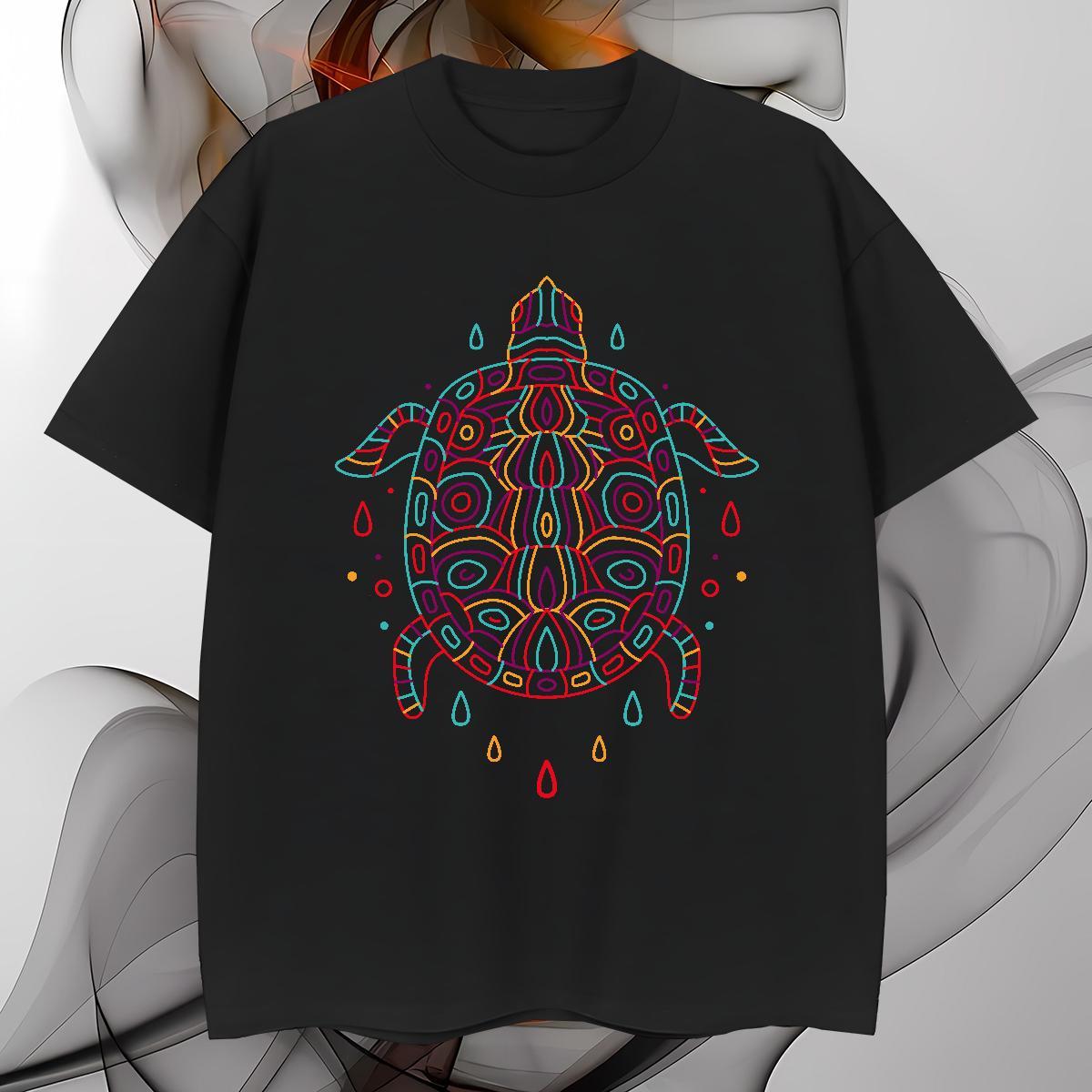 2024 Men T Shirts 230g Pure Cotton tortoise High Street Hip Hop Tees Shirts Breathable Short Sleeve Classic Couples T Shirts Custom Print Plus Size