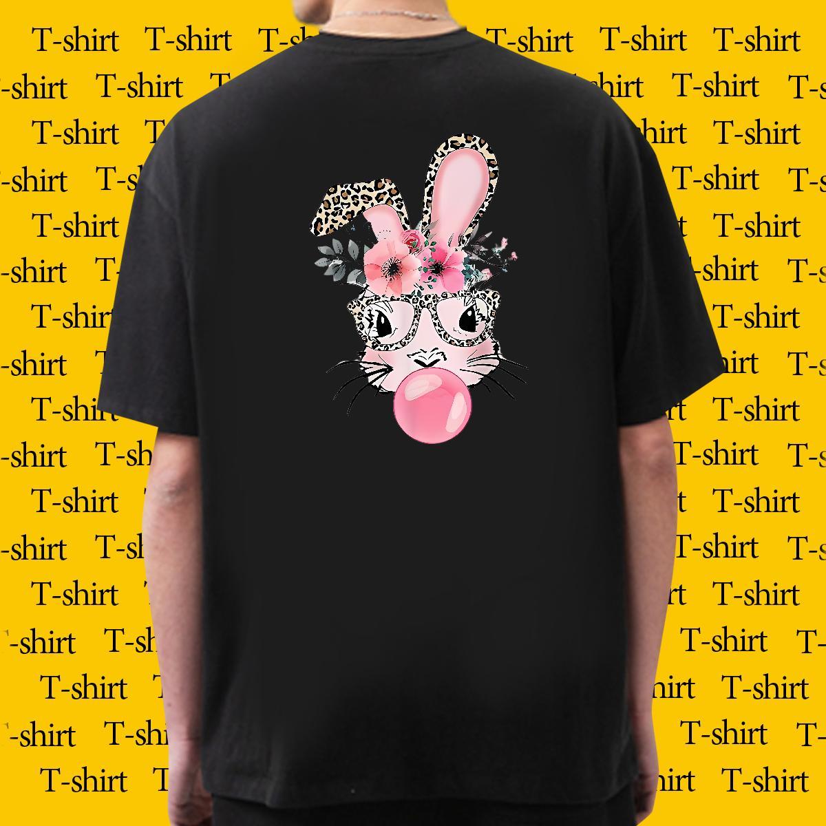 Fashion Design Men T Shirts 100% Cotton 230g rabbit Home Outdoor Clothings Crew Neck Cool Men Tops Tees DIY