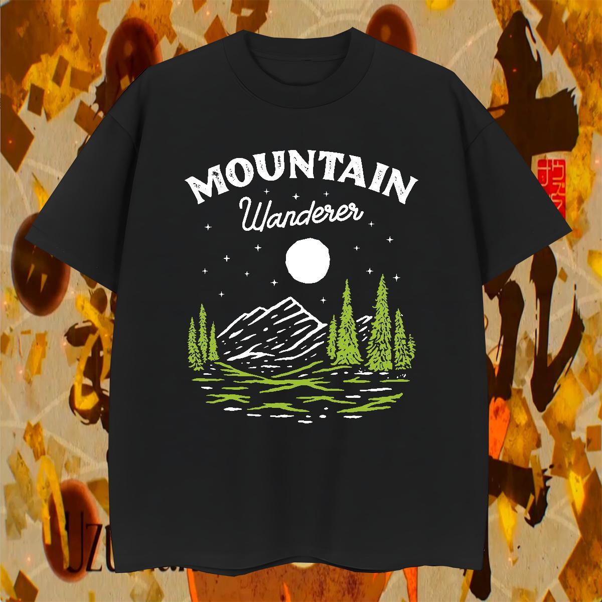 Designer Men Tshirts 230g Pure Cotton Spring Summer mountains Black White Breathable Short Sleeve DIY Customized T Shirts Men Top Tees