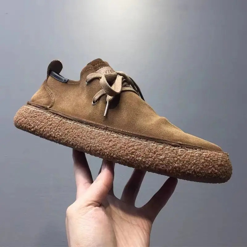 Mens retro casual real cowhide leather shoes with non slip soles classic sewing comfortable sliding club party shoes for spring and summer 240802