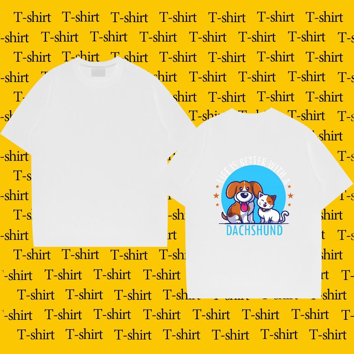New Designer Man T Shirts 100% Cotton 230g Summer Casual Tshirts O Neck Short Sleeves Wholesale Men Tees DIY Anime