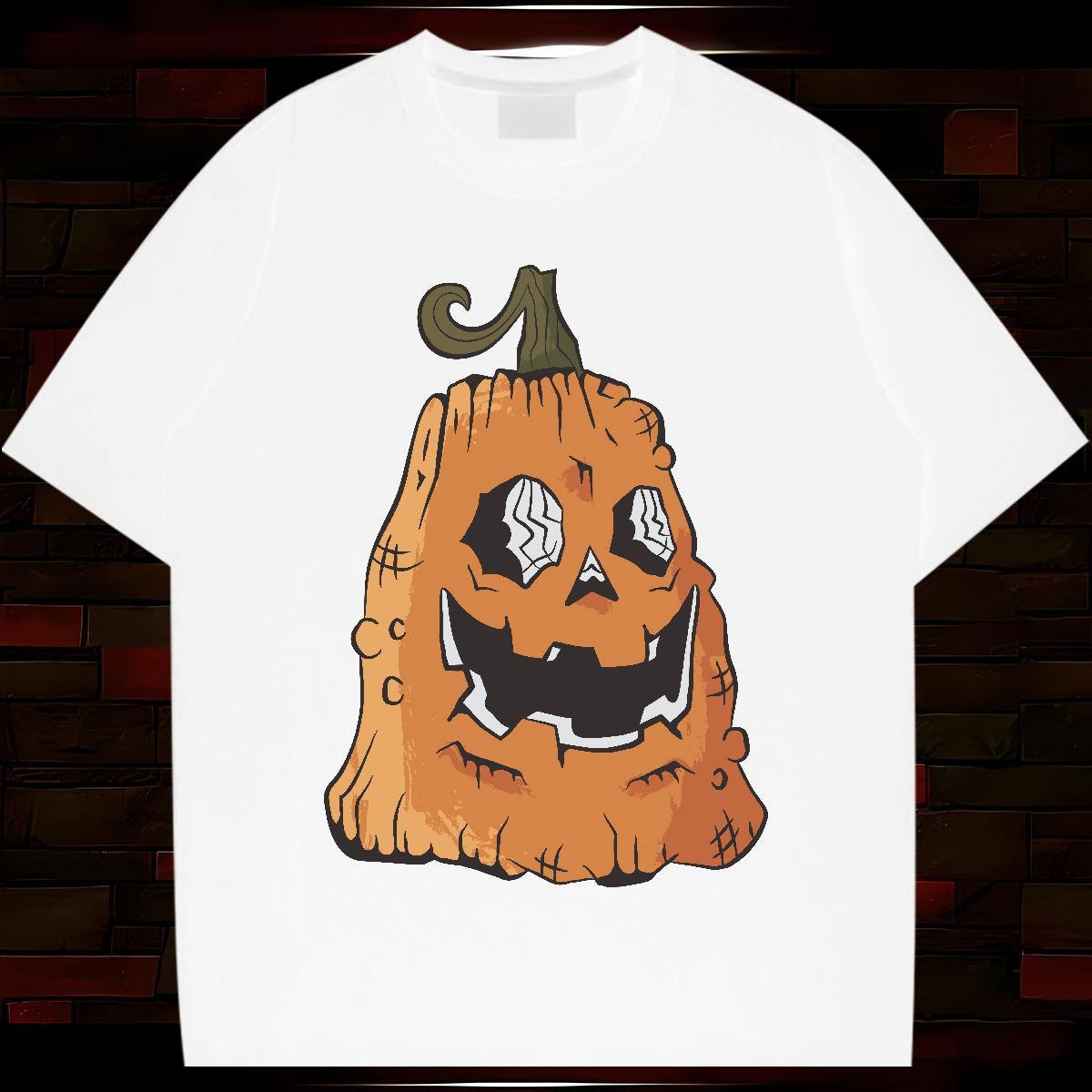 Stylist T shirt 230g 100% Cotton pumpkin Spring Summer Tee Shirt Short Sleeve O-Neck Unisex Tshirts Customized