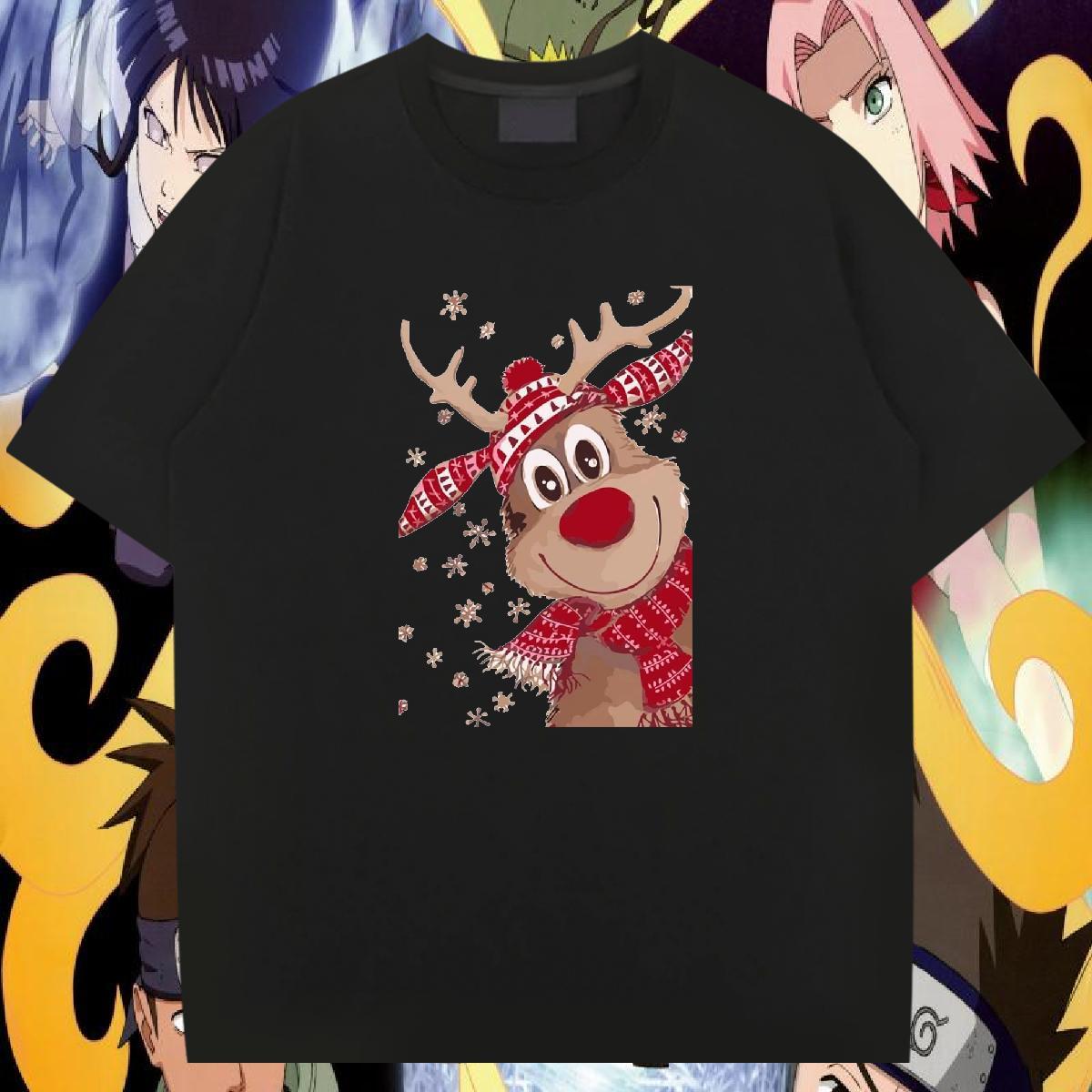 New Arrival Mens T Shirts 100% Cotton 230g Christmas Outdoor Tops Short Sleeve Soft Comfortable Men Tshirts Oversized 4XL