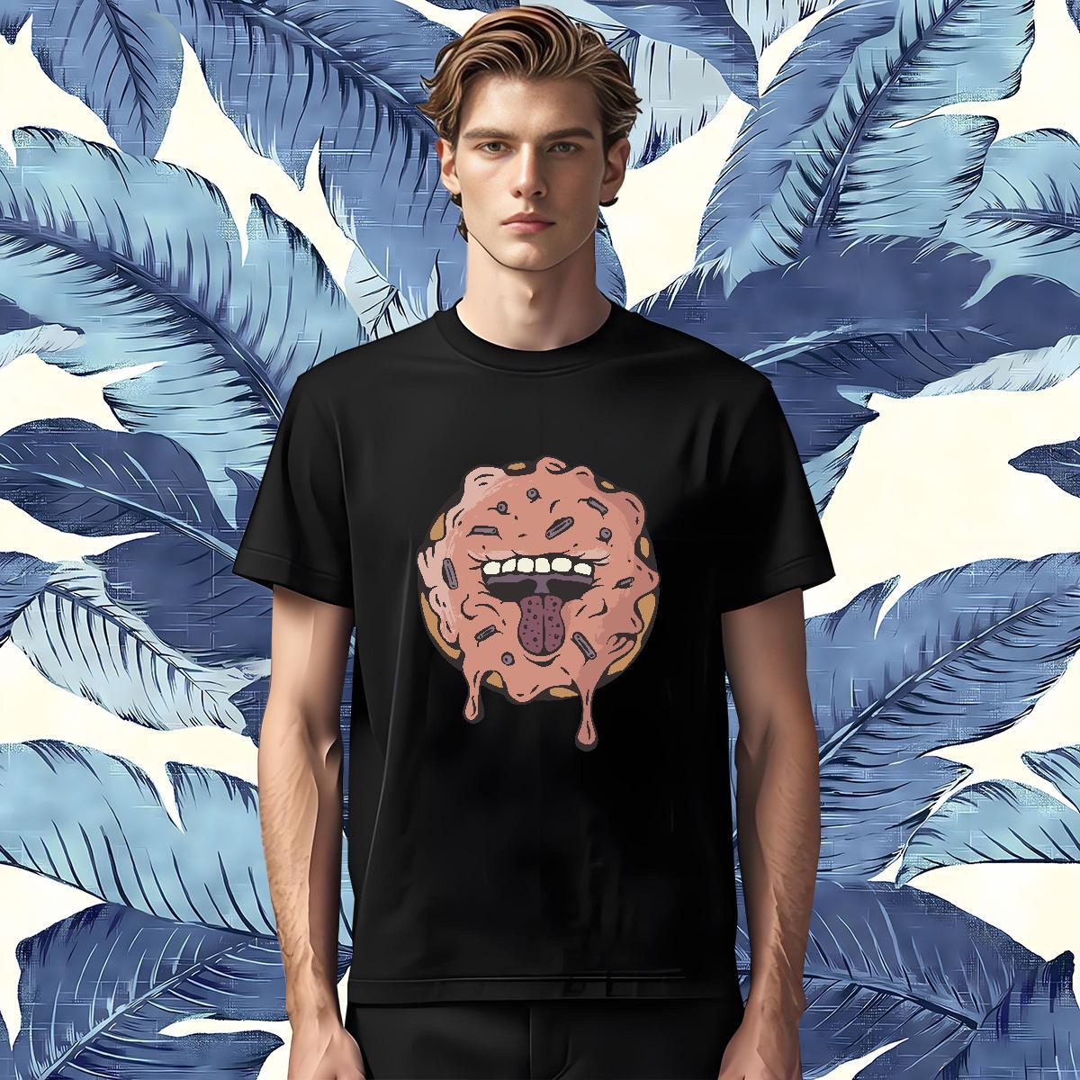 Brand T Shirt For Man 230g Pure Cotton evil Anime Printing Street Tee Shirt Crew Neck Popular Mens Tshirts Oversized 4XL