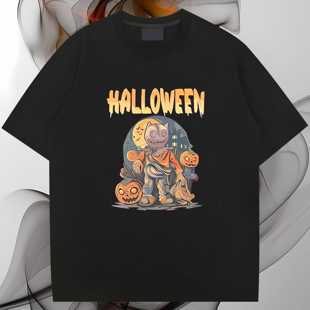 Classic Casual Man T Shirts 100% Cotton 230g monster Casual Beach Clothes Breathable Crew Neck Loose Fit Tshirt for Man Woman Custom Printing