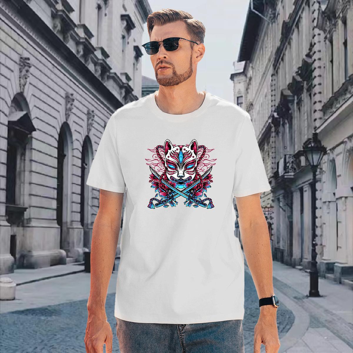 Free Shipping Mens Tshirts 230g Pure Cotton Men T Shirts Daily Outfit O-Neck Short Sleeve Custom Printing 2024 DIY Wear