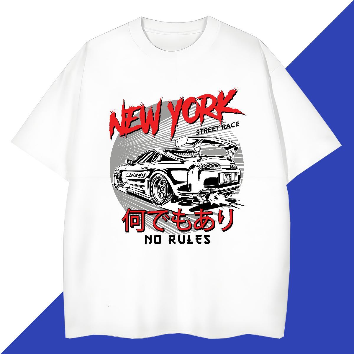 Free Shipping Men Tops Tees 230g 100% Cotton Hip Hop car Anime Print Pure Cotton Stylist Mens T Shirts Wear