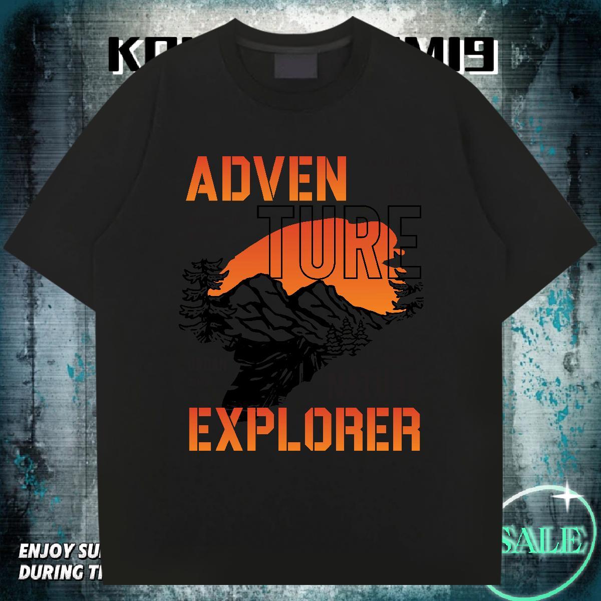 Loose Tshirts 230g Pure Cotton Sport mountains DIY Printed Crew Neck Breathable 2024 Designer T Shirt For Man Clothings