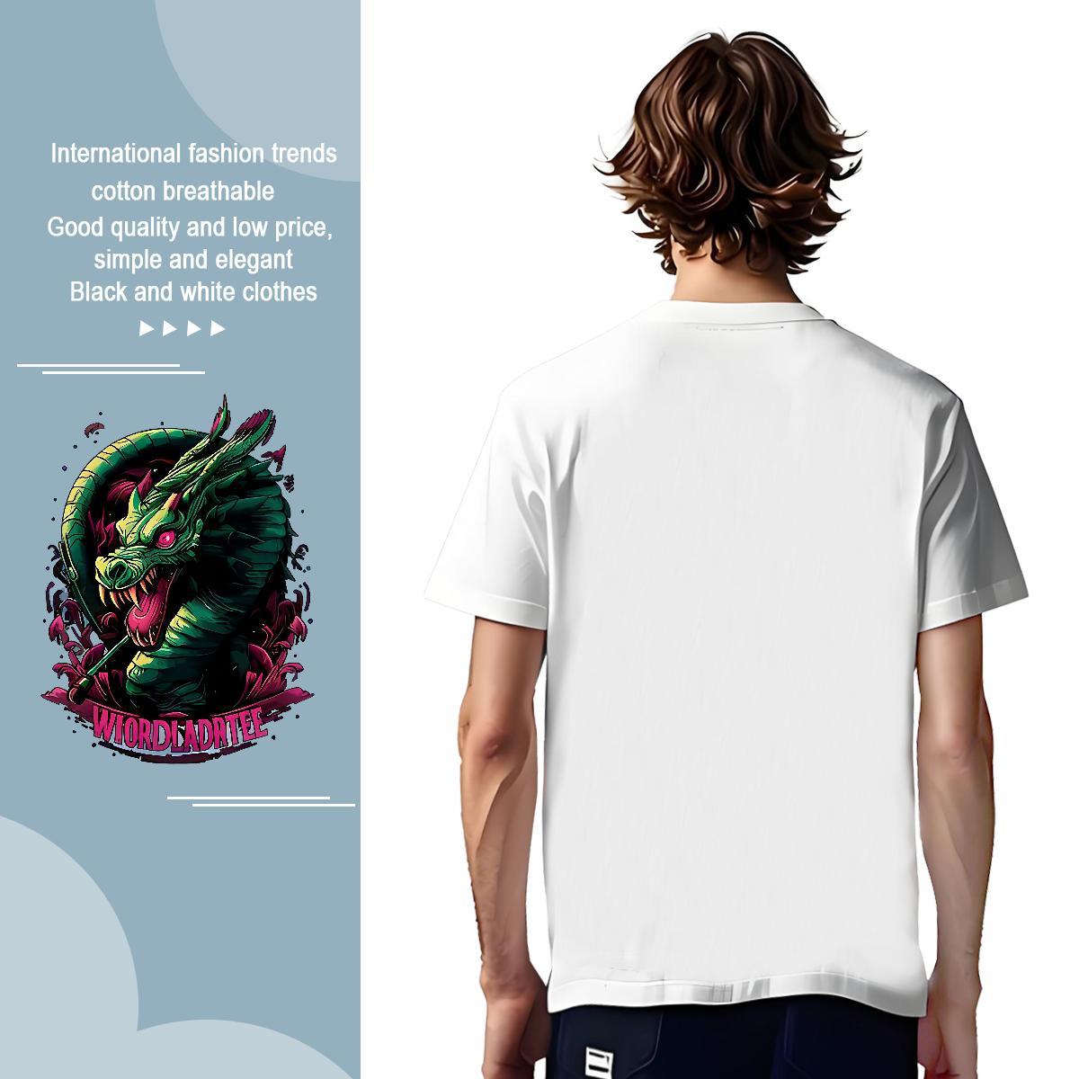 T-Shirts 230g 100% Cotton Sports Casual O Neck Short Sleeves Floral Print Tshirt for Man Woman Classic Comfortable Clothings