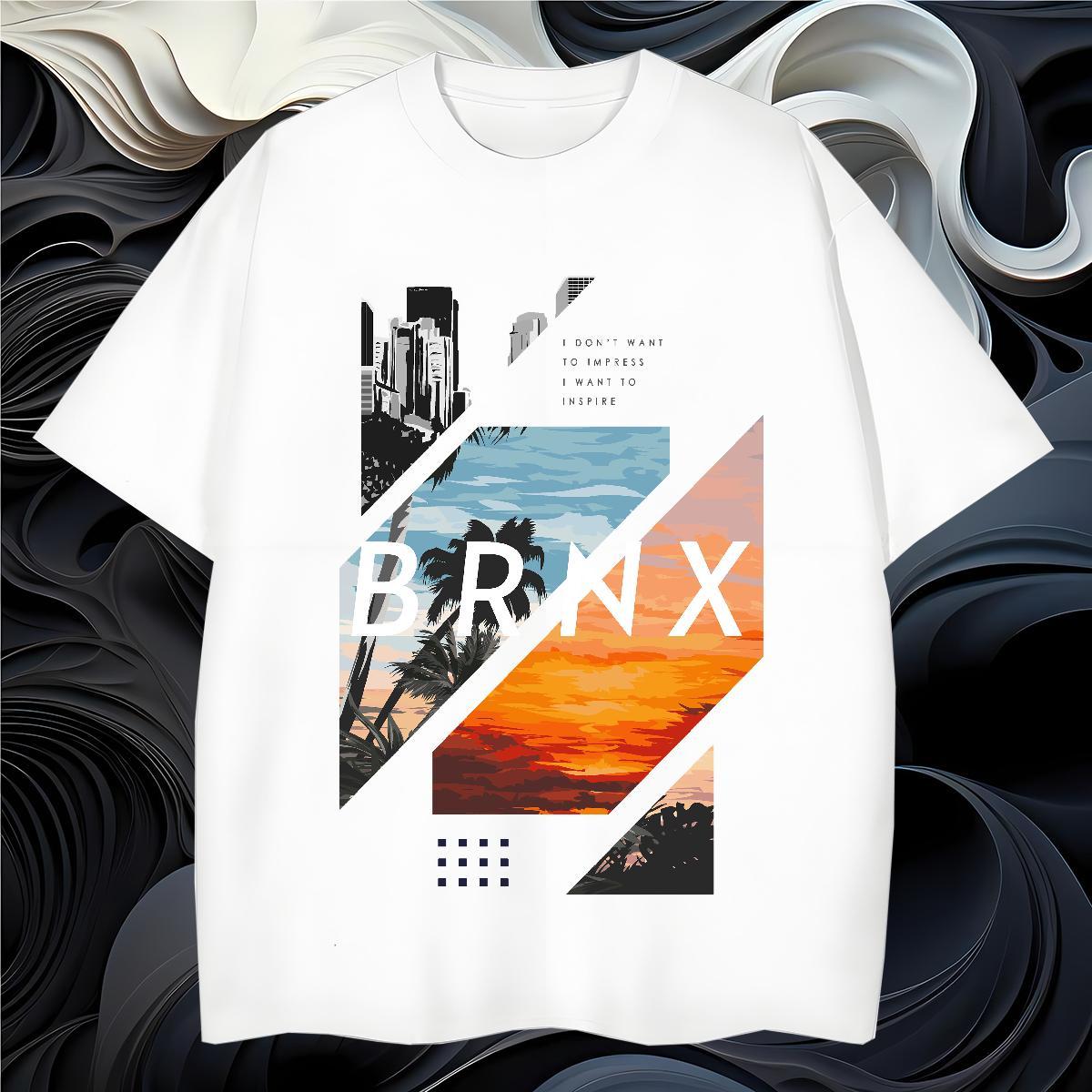 Men T Shirts 230g Cotton tree Beach Round Neck Short Sleeve Custom Big Size Couples T Shirts 2024 Designer Free Shipping Top Tees