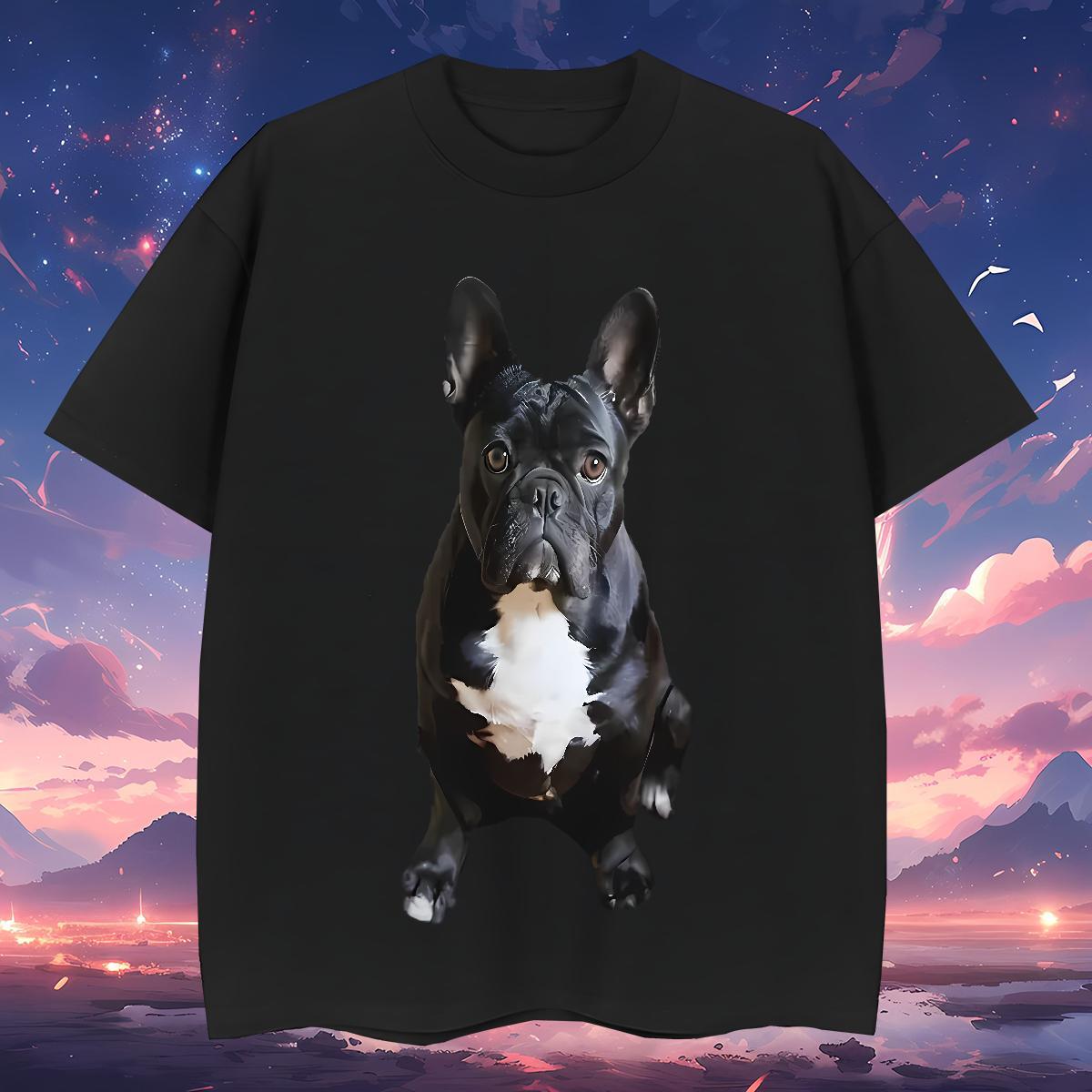 New Designer T shirt 230g 100% Cotton dog Summer Casual Tops Pure Cotton Brand Tshirts DIY