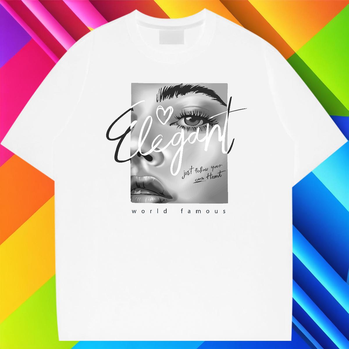 Men T Shirts 100% Cotton 230g eyes Daily Wear Breathable DIY Men Clothes T-Shirt Fashion Design TOP Quality Tee Shirt