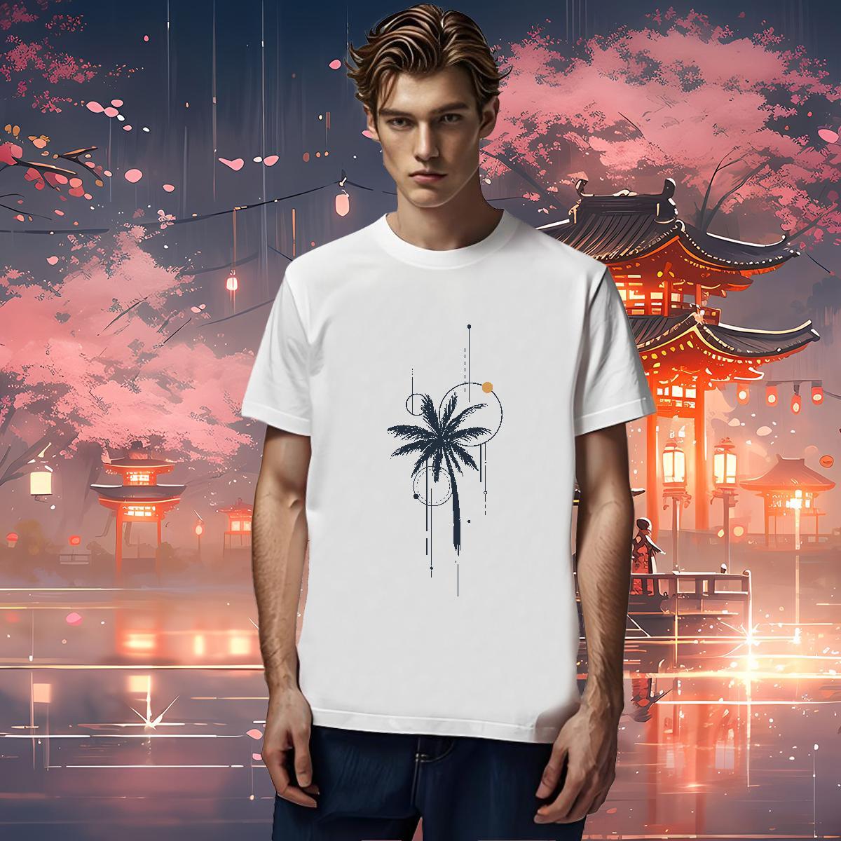 Fashion Designer T-Shirts for Men 230g Pure Cotton tree Street Polos O Neck Short Sleeves TOP Quality Tshirt for Man Woman Custom Print Oversized
