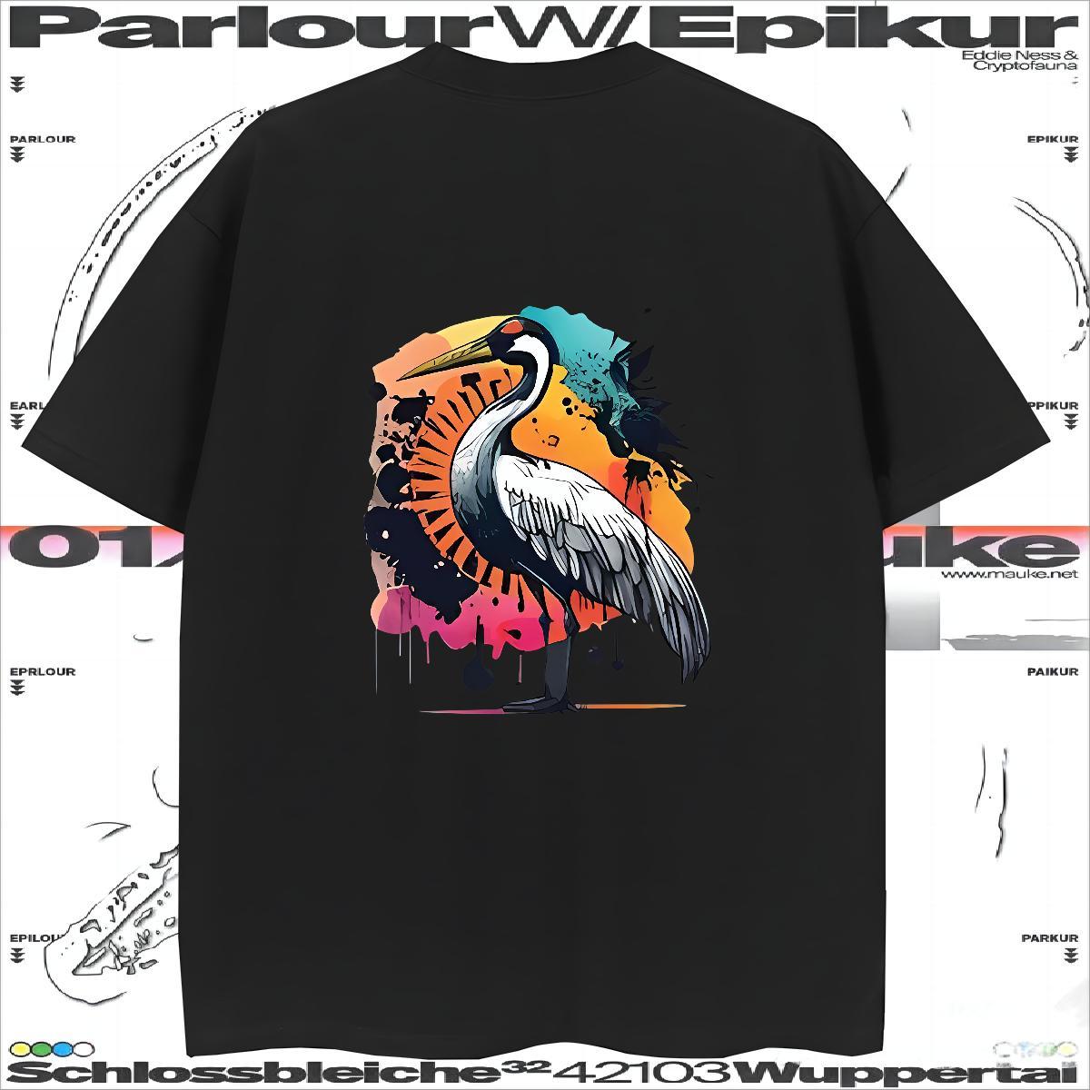 T-Shirts 230g 100% Cotton bird Casual Daily Wear Short Sleeve Soft DIY Logo Oversized Couples T Shirts Fashion Wholesale Polos