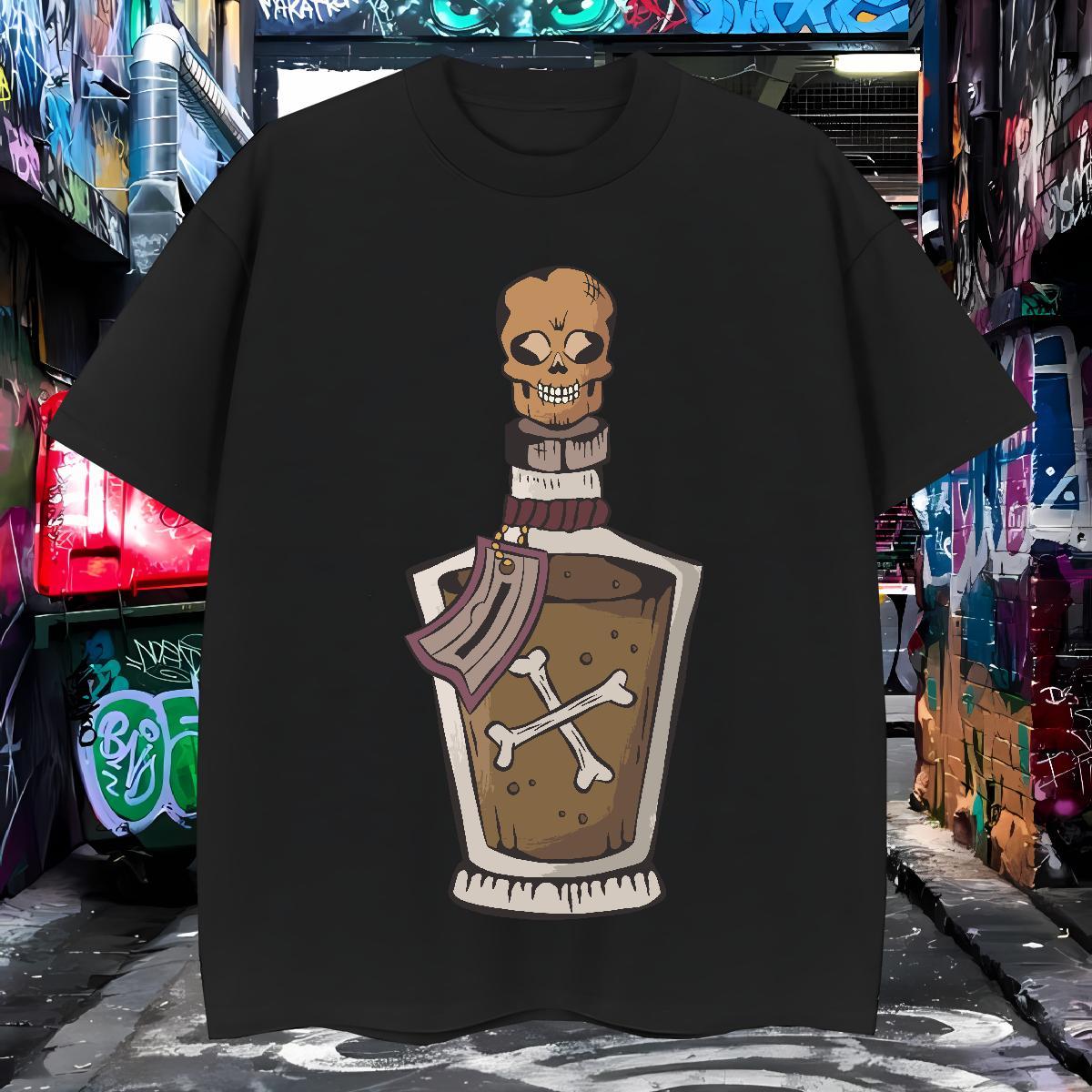 T Shirt For Man 230g 100% Cotton skull Summer Casual Crew Neck Customized Print Men Tees Wholesale Classic Tee Shirt