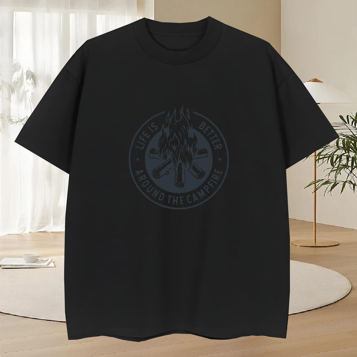 Loose Men Tees 230g Cotton Hip Hop letter Custom Print Plus Size Breathable Soft 2024 Summer T-Shirts for Men Tees Shirts