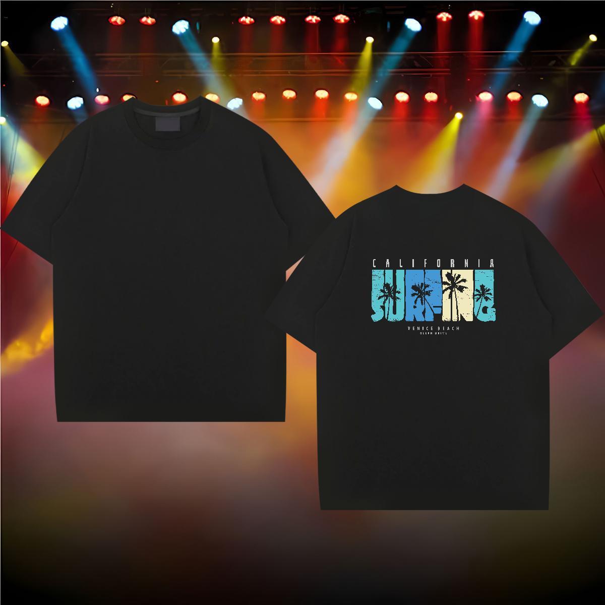 Classic Casual T Shirt For Man 230g 100% Cotton tree Home Outdoor Tees Shirts Crew Neck Designer Tshirts Custom Anime