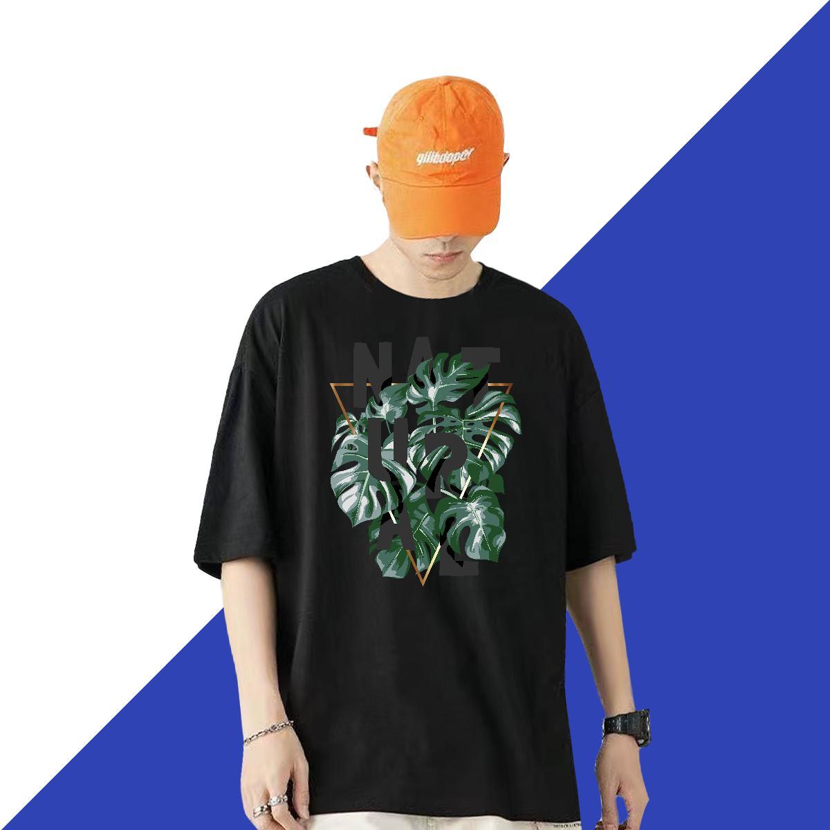 Designer T-Shirts for Men 230g 100% Cotton tree Daily Wear Tees Short Sleeve Soft Brand Tshirts DIY Printed