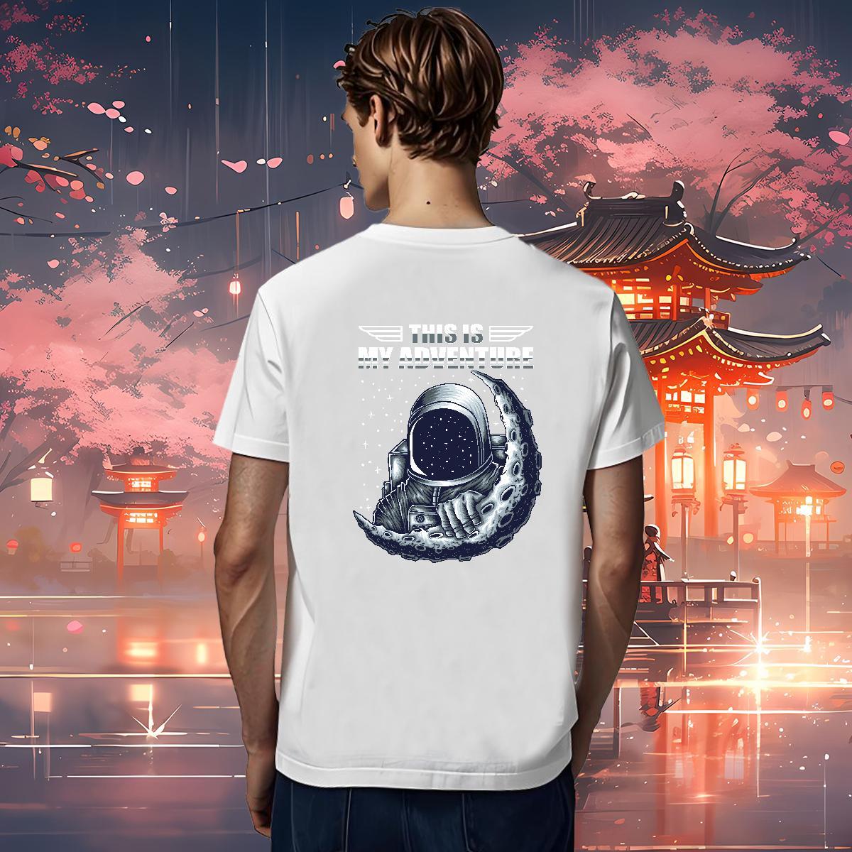 Mens T Shirts 230g Cotton universe Casual Beach Short Sleeve Soft Custom Print Plus Size Men Clothes T-Shirt Fashion Casual Classic Top Tees