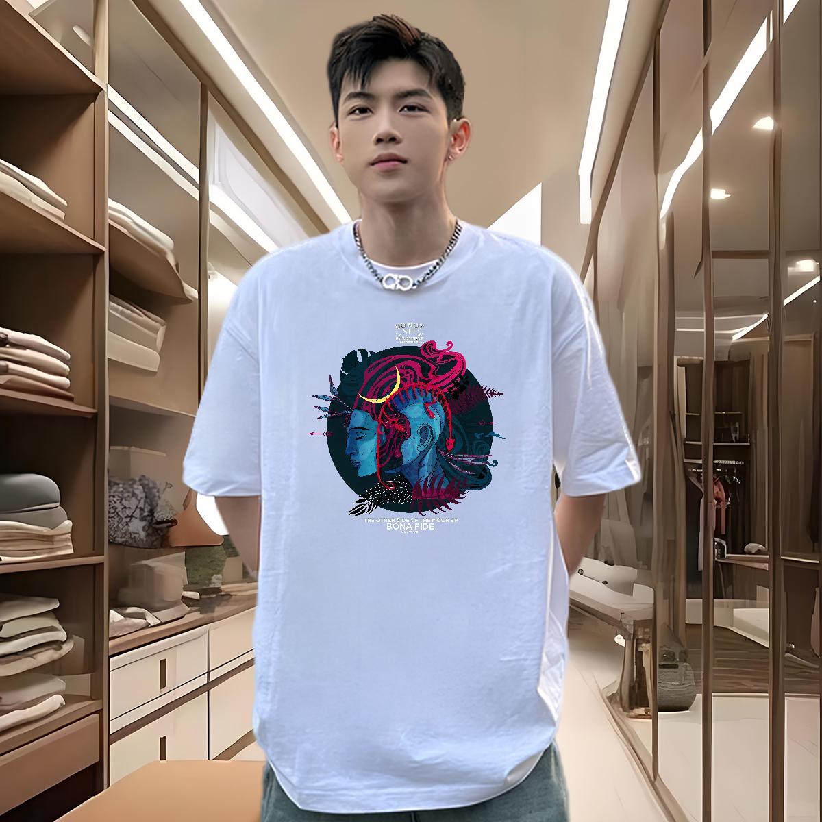 Fashion Designer Mens T Shirts 100% Cotton 230g terror Sports Casual Tee Shirt Short Sleeve O-Neck Unisex Mens Tshirts Floral Print