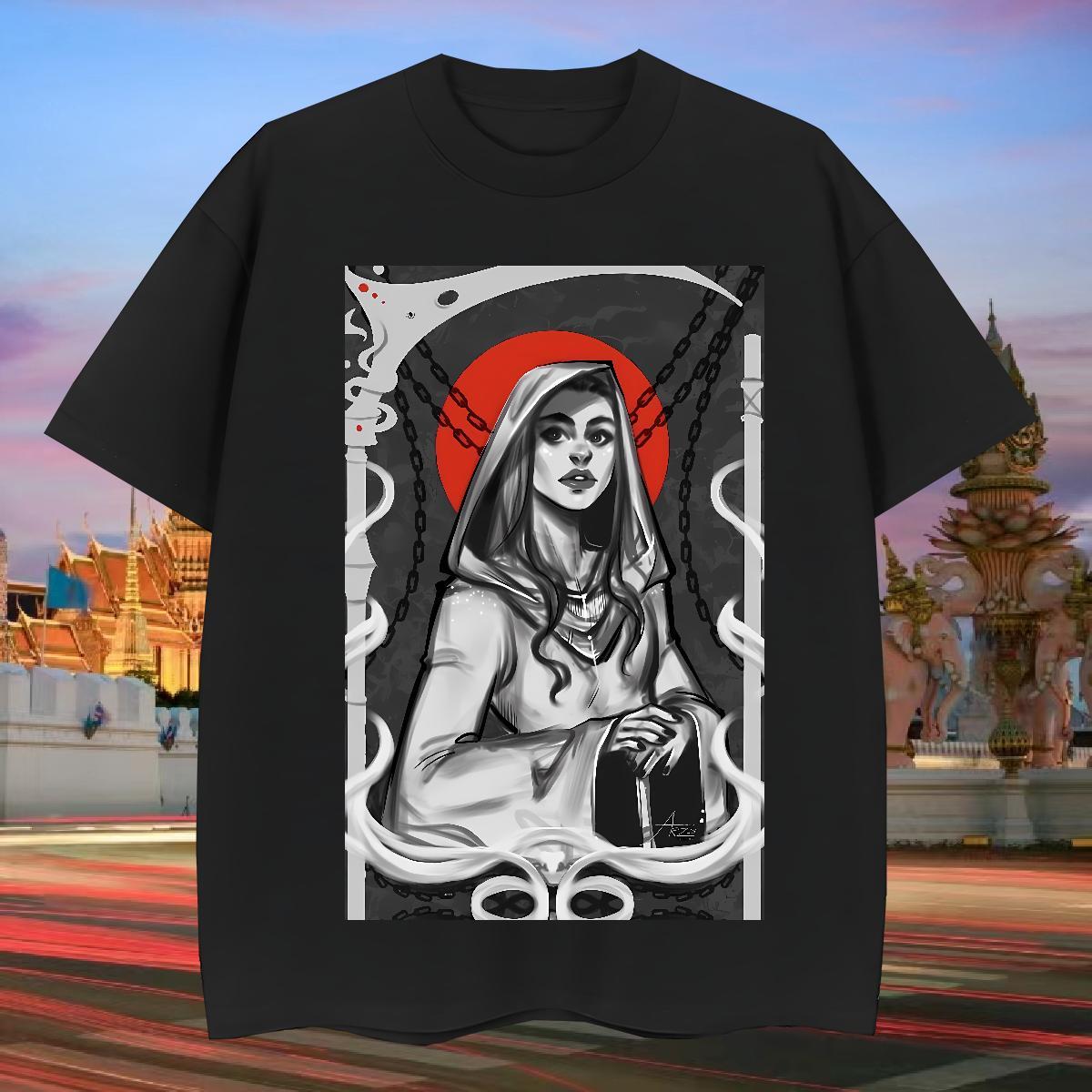 T shirt 230g Cotton nun Daily Outfit Crew Neck Black Oversized Men Tshirts Custom Cool Clothes