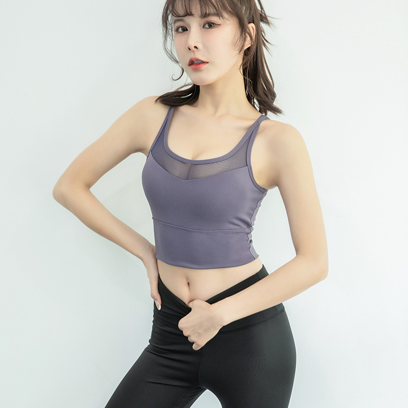 Sports underwear women's thin shock-proof running vest anti-sagging beauty back bra can be worn outside yoga