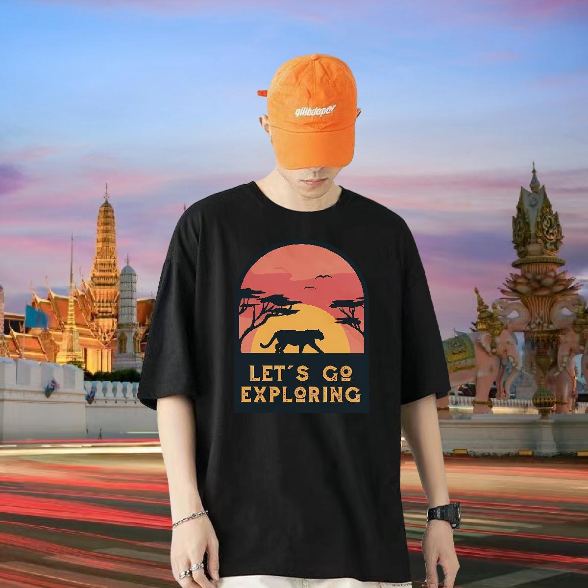 Fashion Man T Shirts 230g 100% Cotton Casual Tee Shirt Round Neck Short Sleeve Designer Mens Tshirts Black Oversized