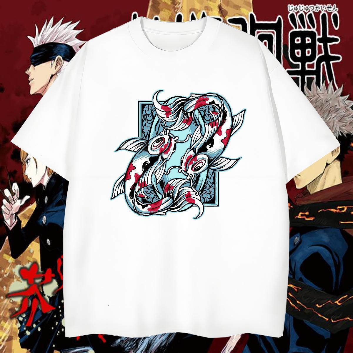 2024 New T shirt 230g Cotton sick fish Street Wear Tees Breathable Short Sleeve Free Shipping Tshirts Asian Size