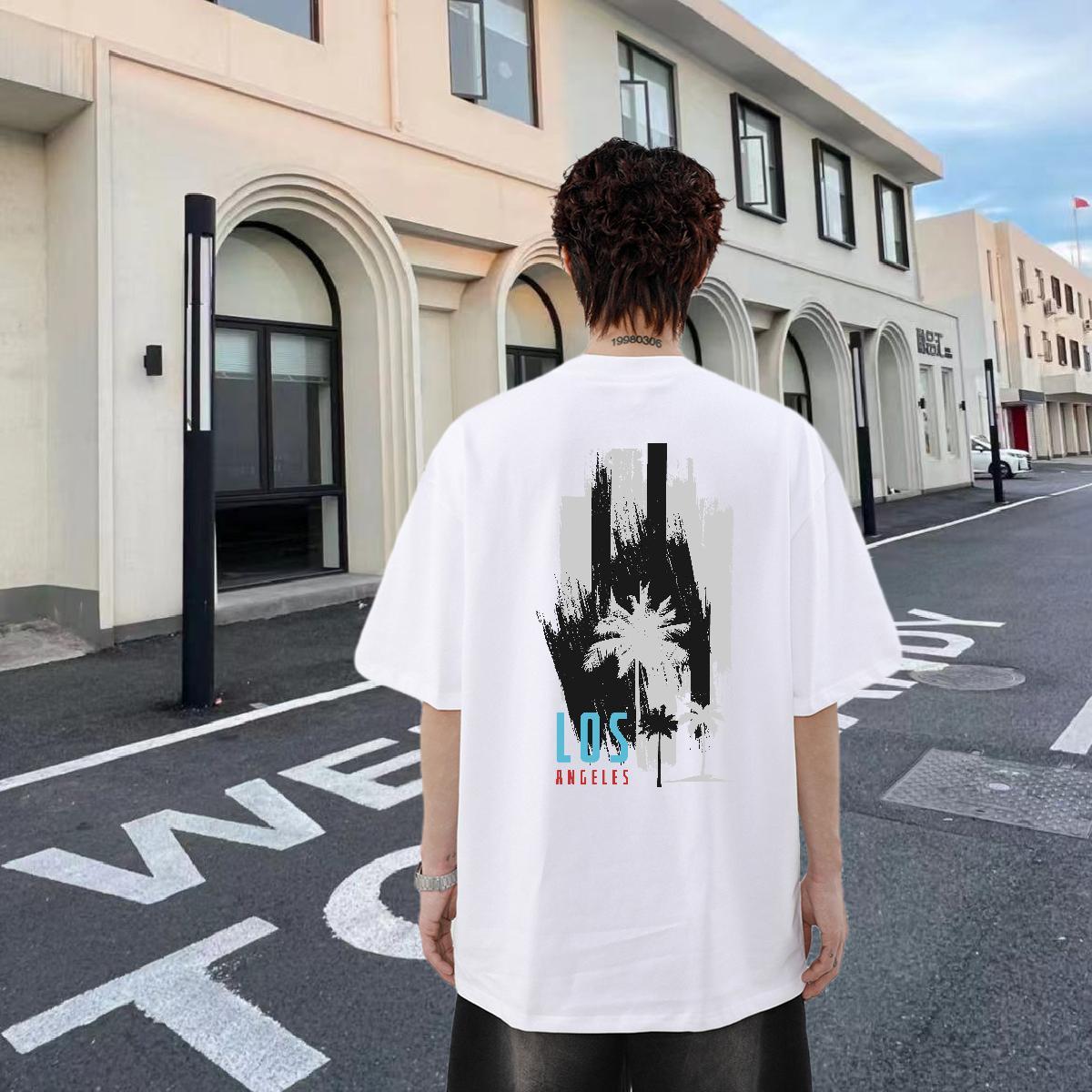 Fashion Design Man T Shirts 100% Cotton 230g tree Street Casual Clothes Breathable High Quality Men Clothes T-Shirt Oversized 4XL