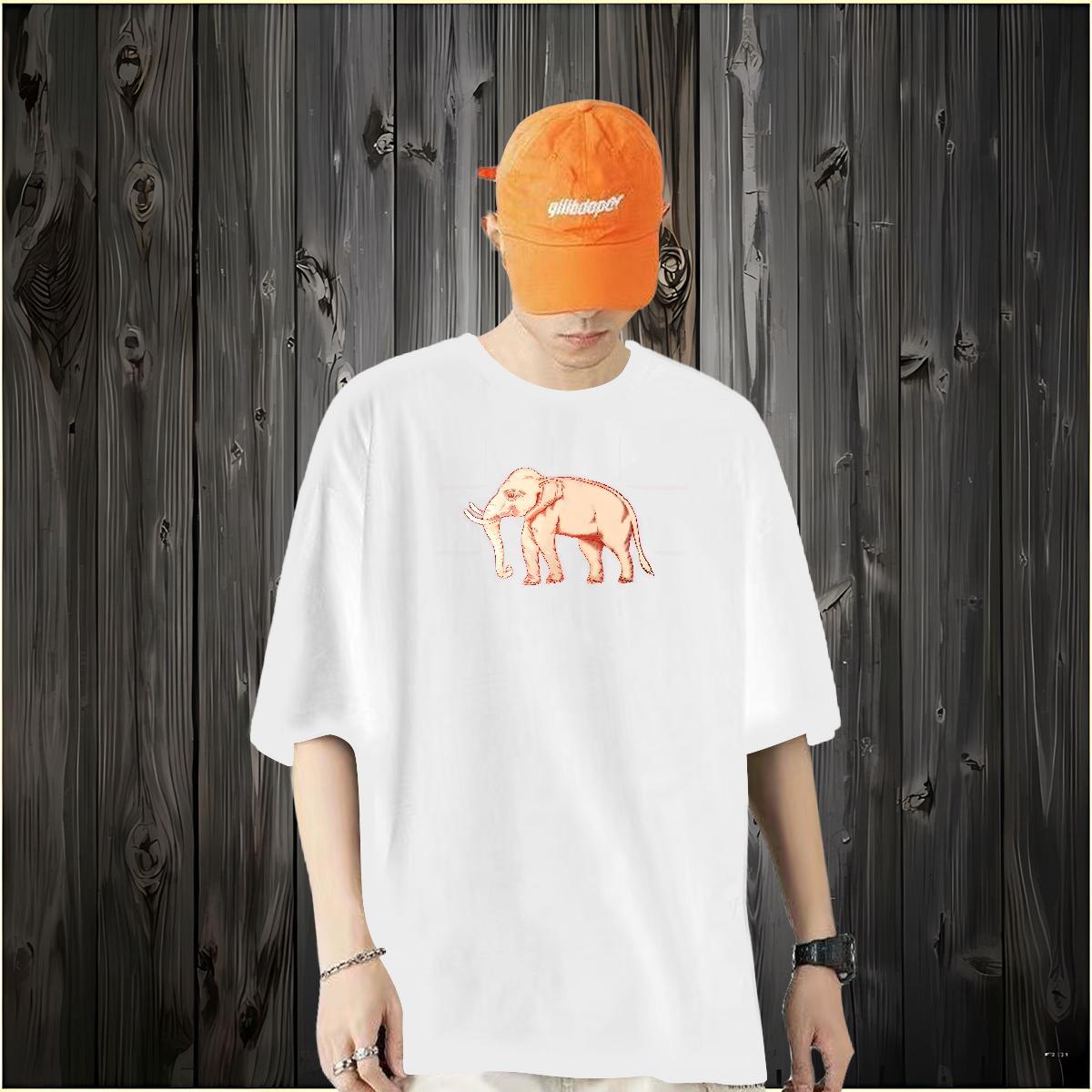 2024 Designer T shirt 230g 100% Cotton elephant Hip Hop Tops Tees Breathable Crew Neck Soft Couples T Shirts Black Oversized
