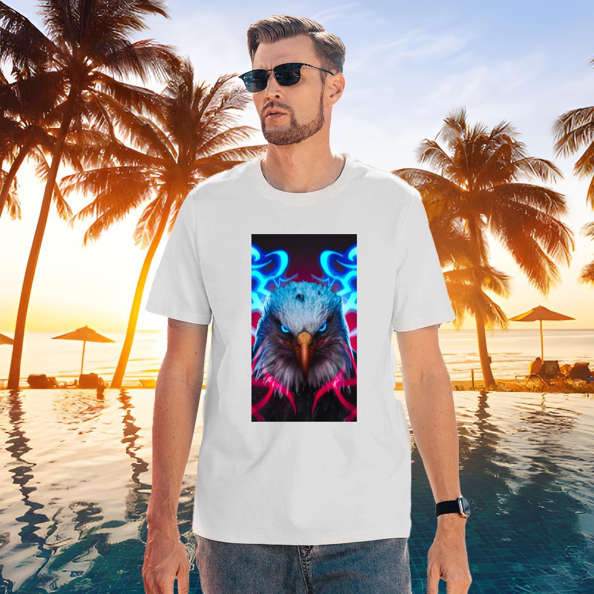 Wholesale Men Tees 230g Pure Cotton cool T-Shirts Casual Beach Breathable Crew Neck Custom Cartoon 2024 Designer Tops