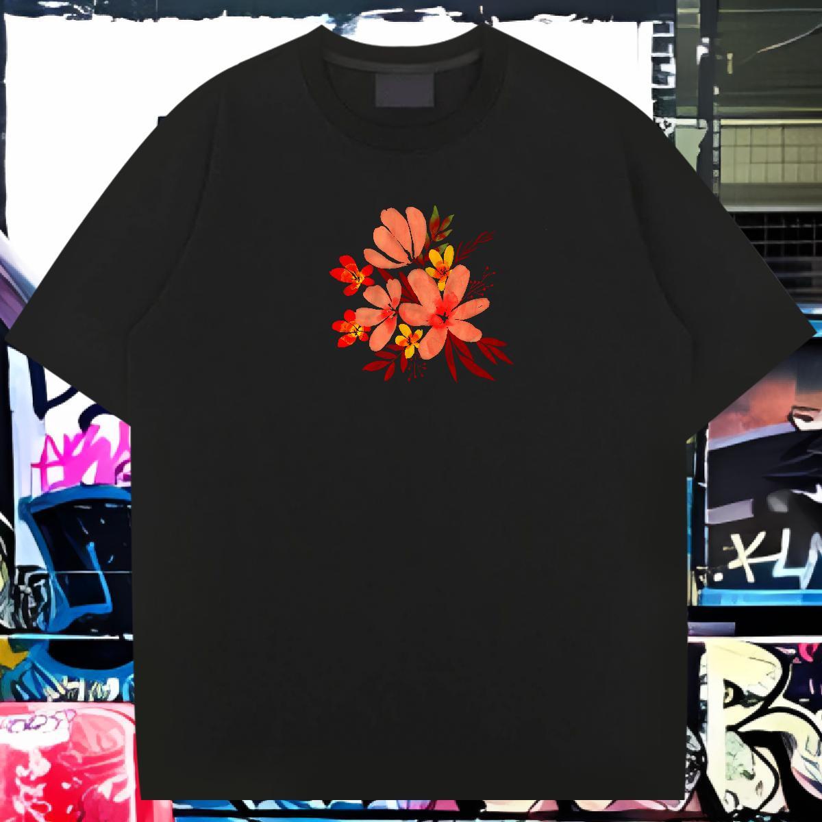 T Shirt For Man 230g 100% Cotton icon Street Casual Short Sleeve Soft DIY Printed Men Tshirts Designer Fashion Brand Clothes