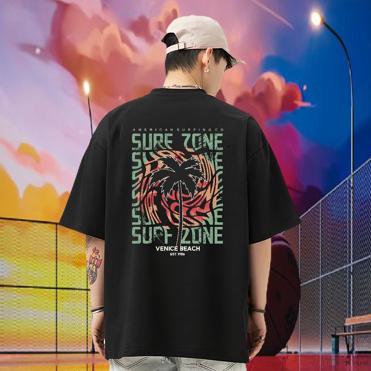 Fashion Mens T Shirts 230g Pure Cotton tree Daily Outfit Wear O Neck Short Sleeves Comfortable Men Tees Custom Print Plus Size