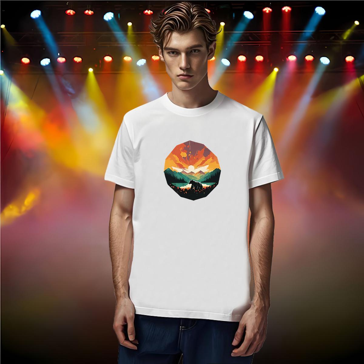 Customized Men T Shirts 100% Cotton 230g bear Spring Summer Clothings Crew Neck Loose Fit Men Tshirts Asian Size