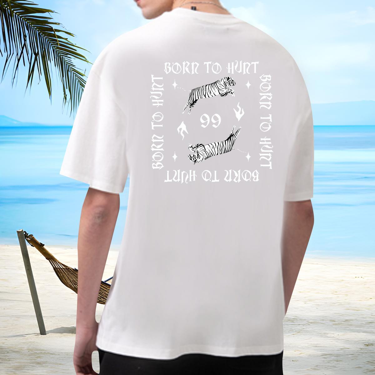 Designer Men Tshirts 100% Cotton 230g tiger Mens T Shirts Home Outdoor Breathable Crew Neck Customized New Tees