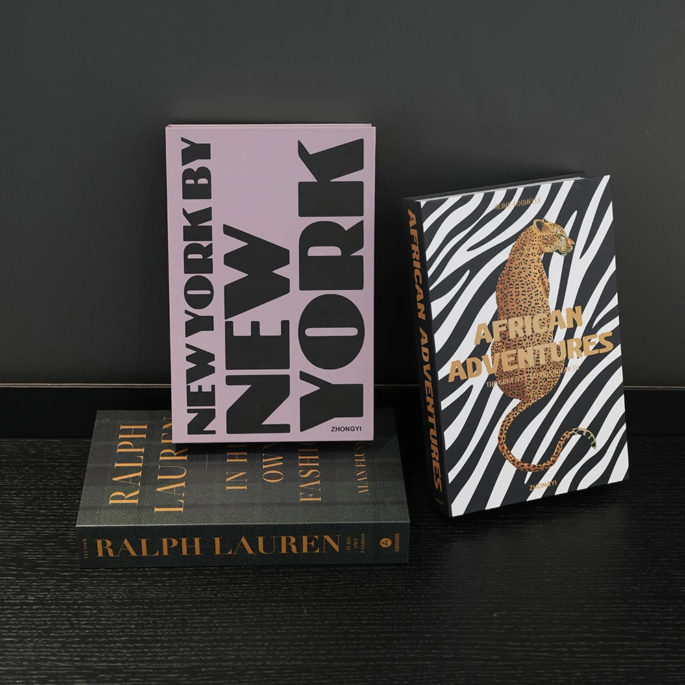 Minimalism Modern Fake Books Coffee Table Decoration Creative Text and Graphics Faux Decorative Book Living Room Home Decor 240806