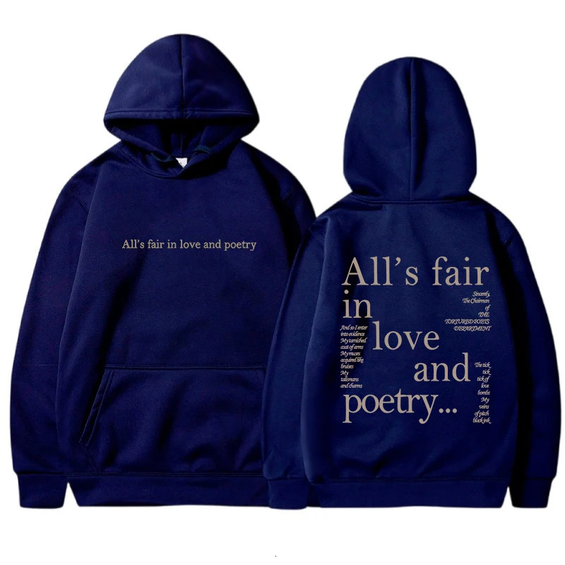 Female Hooide Tortured Poets Department Crewneck Sweatshirt Alls Fair in Love and Poetry Hoodie Womans Clothing Sweat 240806