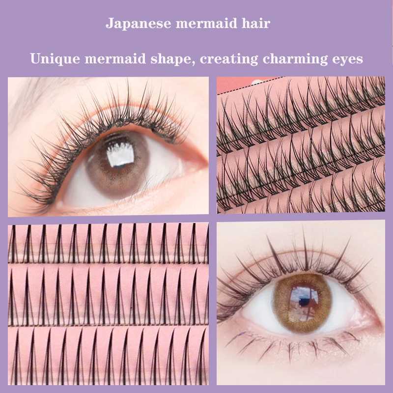 Anlinnet M-shaped professional makeup personal eyelash clusters spiral eyelashes Wispy pre made Russian natural fluffy false eyelashes W240803