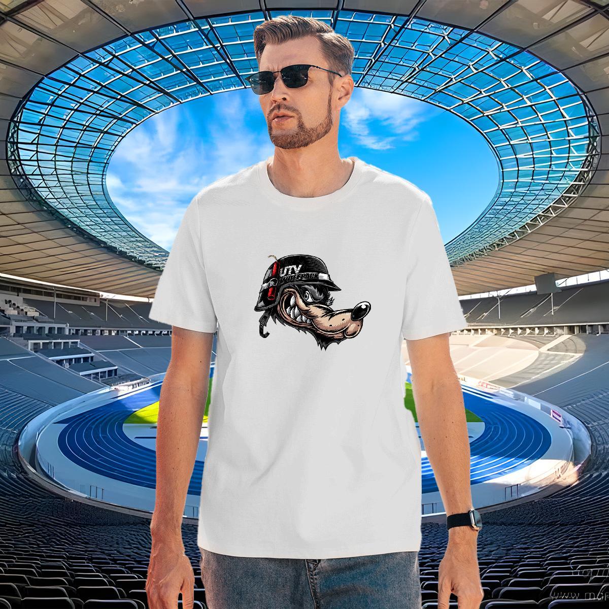 Popular Tshirts 230g 100% Cotton Anime Printing Street wolf Skull Breathable Short Sleeve DIY Customized T-Shirts Tees Shirts