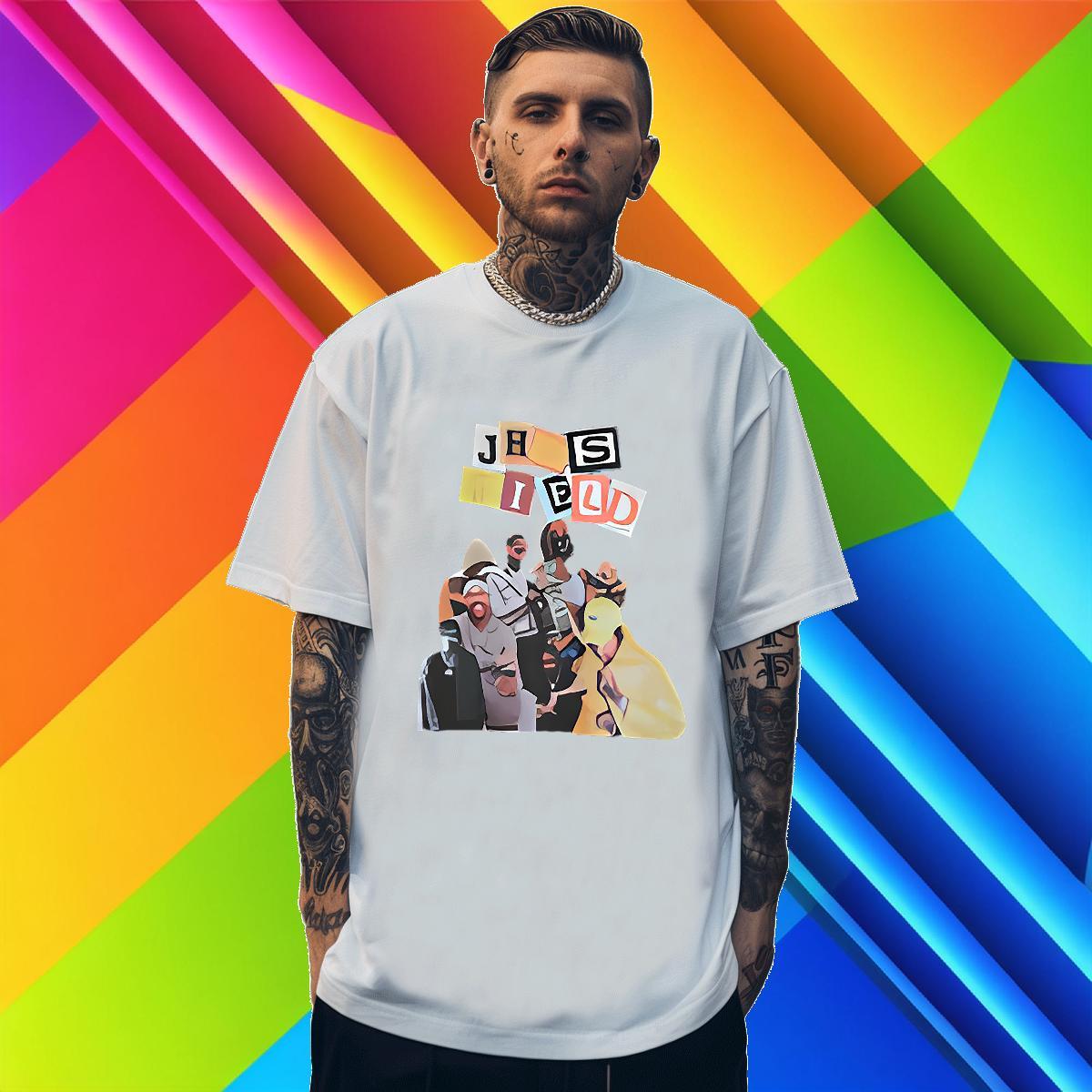 Man T Shirts 100% Cotton 230g portrait Summer Casual Round Neck Short Sleeve Custom Anime Tshirts DIY High Quality Tops Shirt