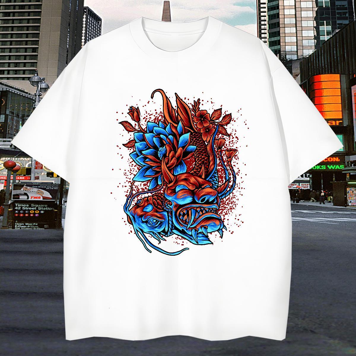 T Shirts Men 230g Cotton Sports Casual Short Sleeve O-Neck White Plus Size Men Tshirts New Designer Soft Clothes