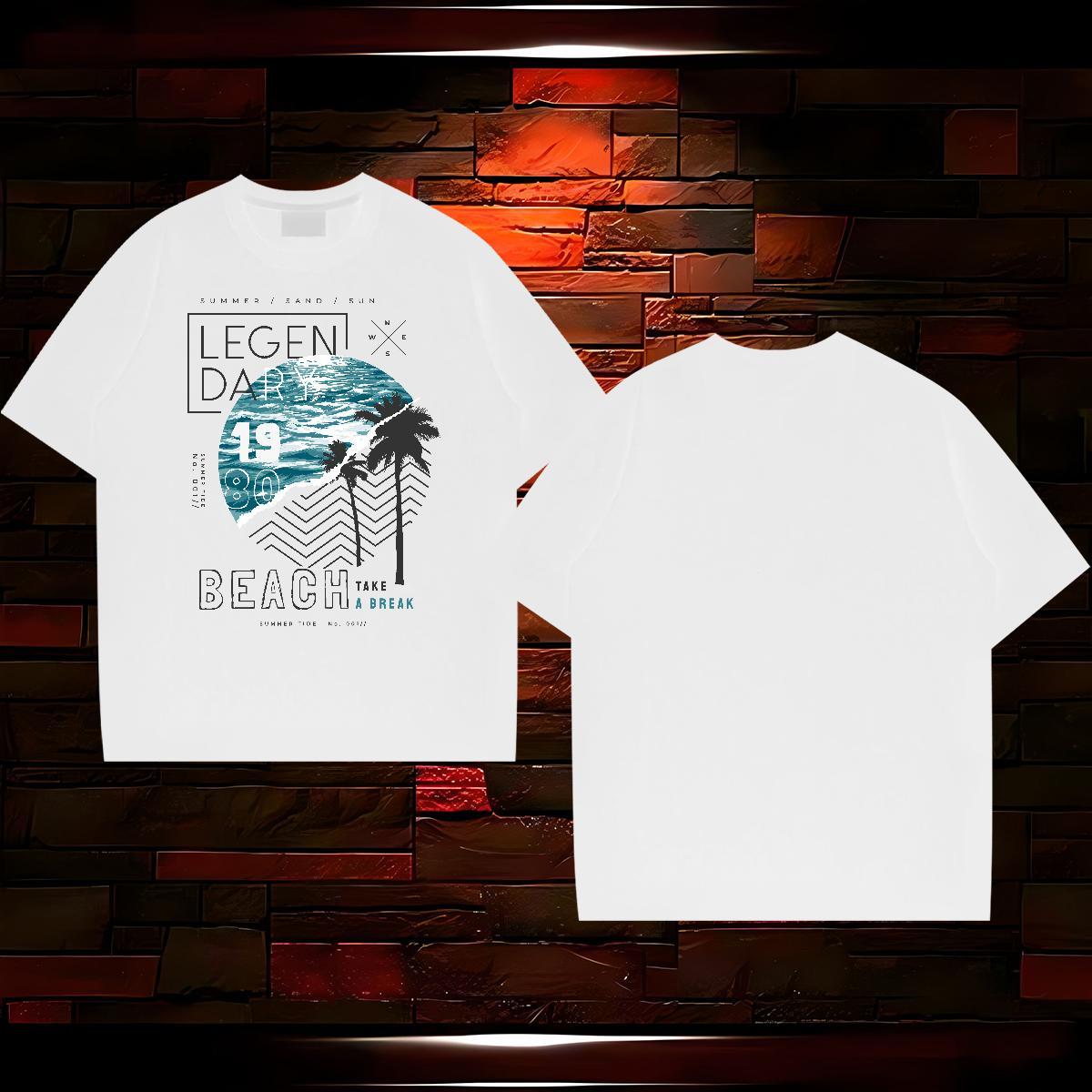 New Man T Shirts 100% Cotton 230g sea High Street Hip Hop Wear Breathable Short Sleeve Designer Tshirt for Man Woman Custom Printing