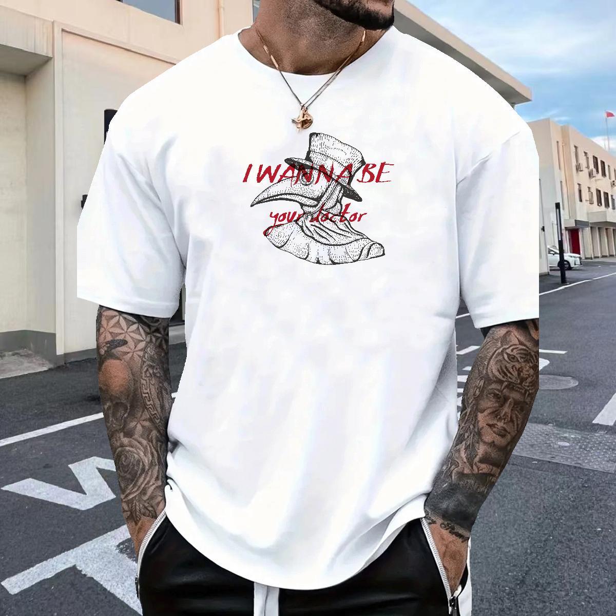 Fashion Casual Men T Shirts 230g Pure Cotton bird High Street Hip Hop Clothings Short Sleeve Soft TOP Quality Tshirt for Man Woman Cartoon Print