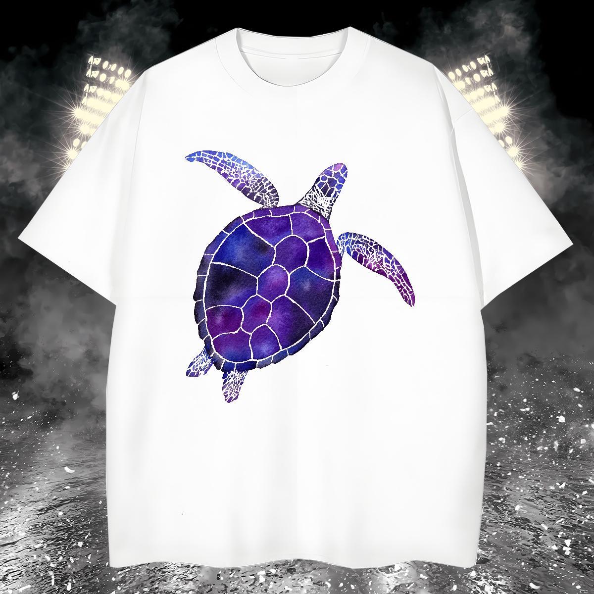 High Quality Men Tees 230g Cotton tortoise T Shirt For Man Daily Wear Crew Neck Oversized 3XL 4XL Designer Fashion Tshirts