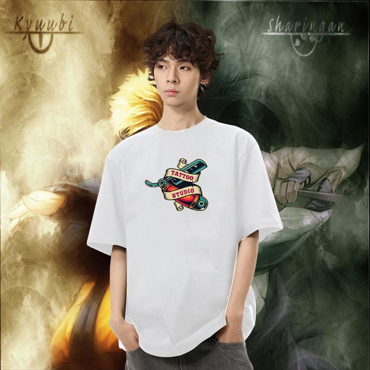 Cool Tshirt for Man Woman 100% Cotton 230g Hip Hop Street tool Oversized Short Sleeve O-Neck Free Shipping T Shirts Men Tees Shirts
