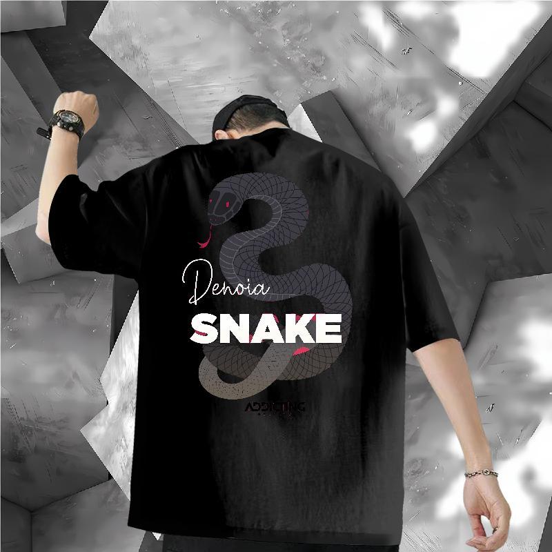 2024 Summer Man T Shirts 230g Pure Cotton snake Street wear Hip Hop Clothes Short Sleeve Soft TOP Quality Couples T Shirts Customized