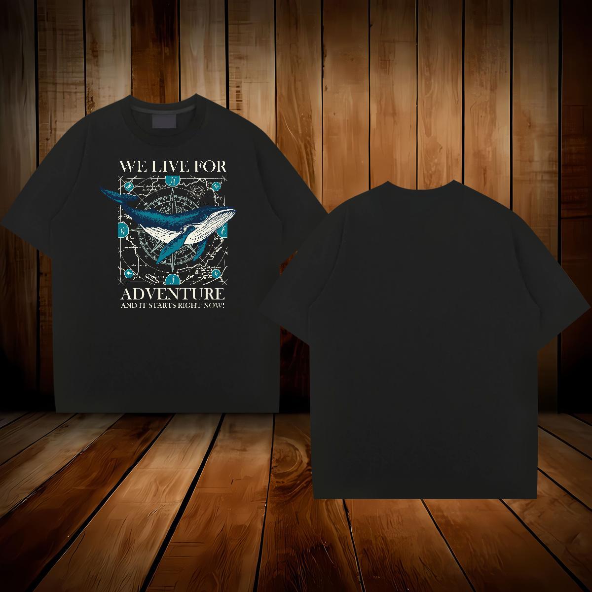 Classic Casual T-Shirts for Men 230g Cotton fish Casual Daily Wear Clothings O Neck Short Sleeves Popular Tshirt for Man Woman Anime